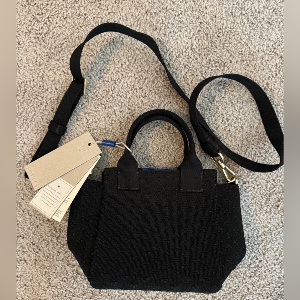 NWT Rothy’s Black Sparkle mini handbag